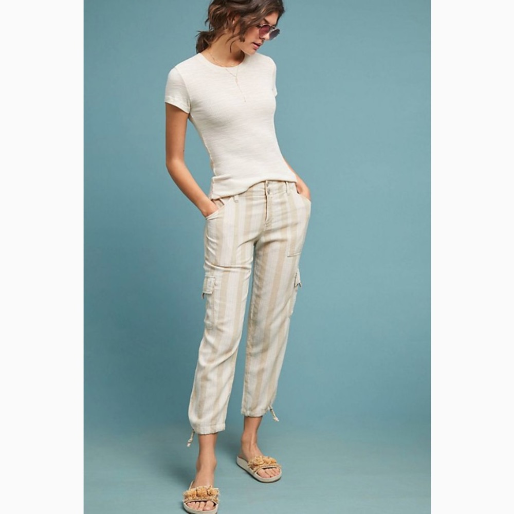 Cropped linen pants